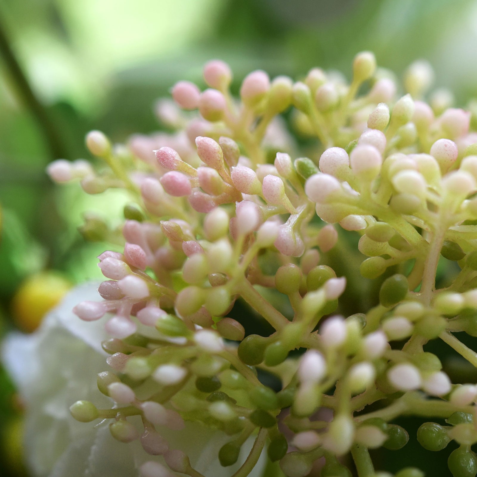 Viburnum (Little Bit Pink) Long Stem Artificial Silk Flowers, Filler Flower, Wedding, Home Decor, Arrangment 6 Stems