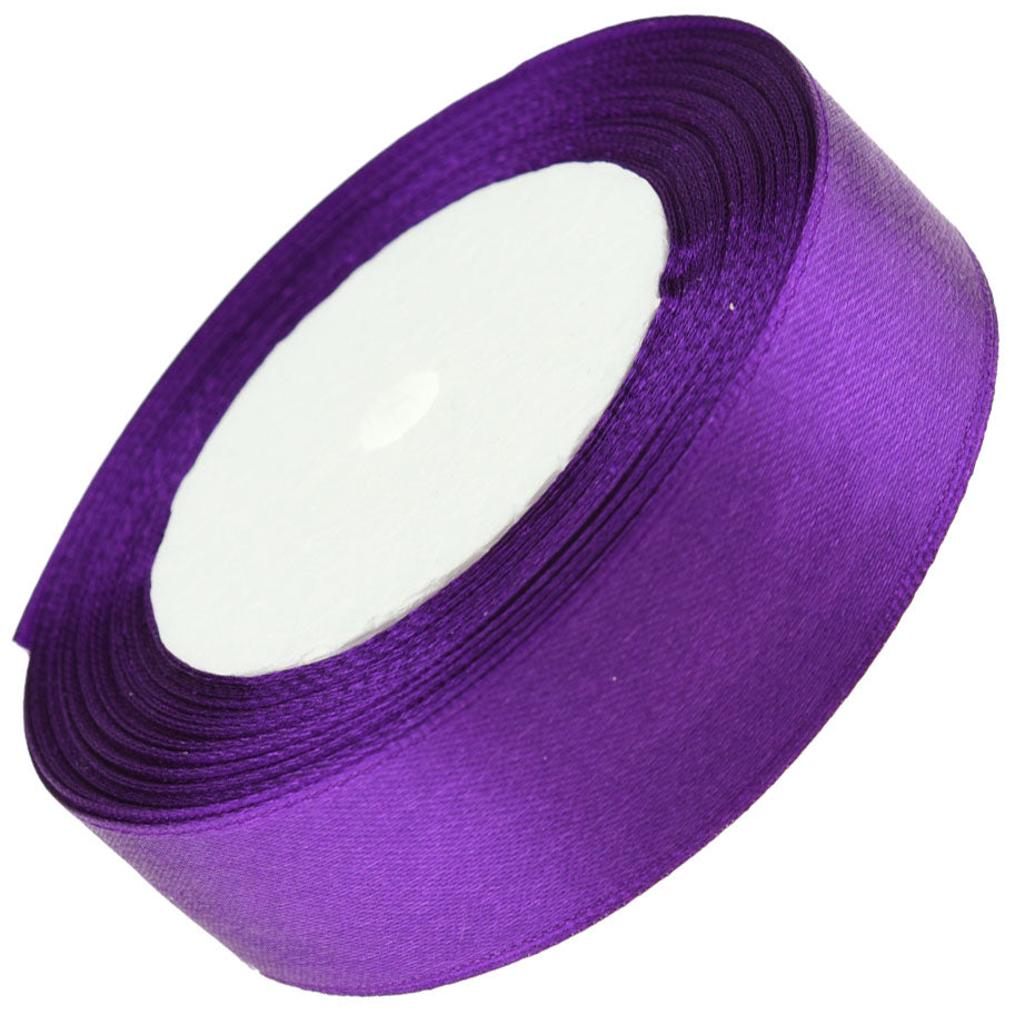 20mm Purple Single Sided Satin Ribbon