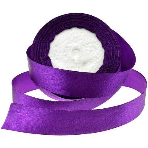 25mm Purple Single Sided Satin Ribbon