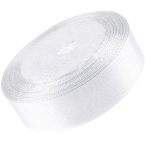 20mm White Single Sided Satin Ribbon