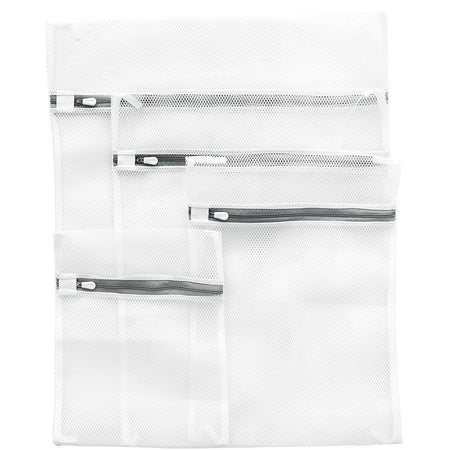 Gray Coarse Mesh Laundry Bags with Zippers - FiveSeasonStuff