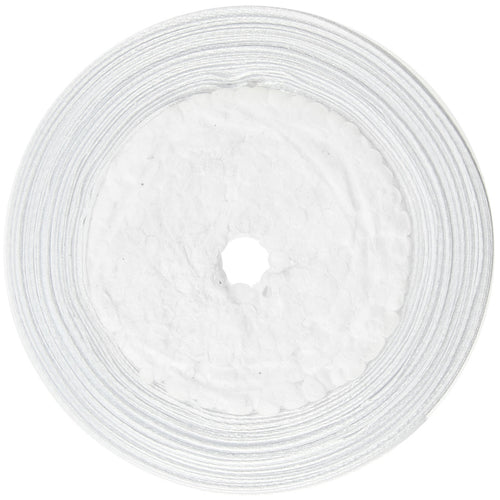 10mm White Single Sided Satin Ribbon