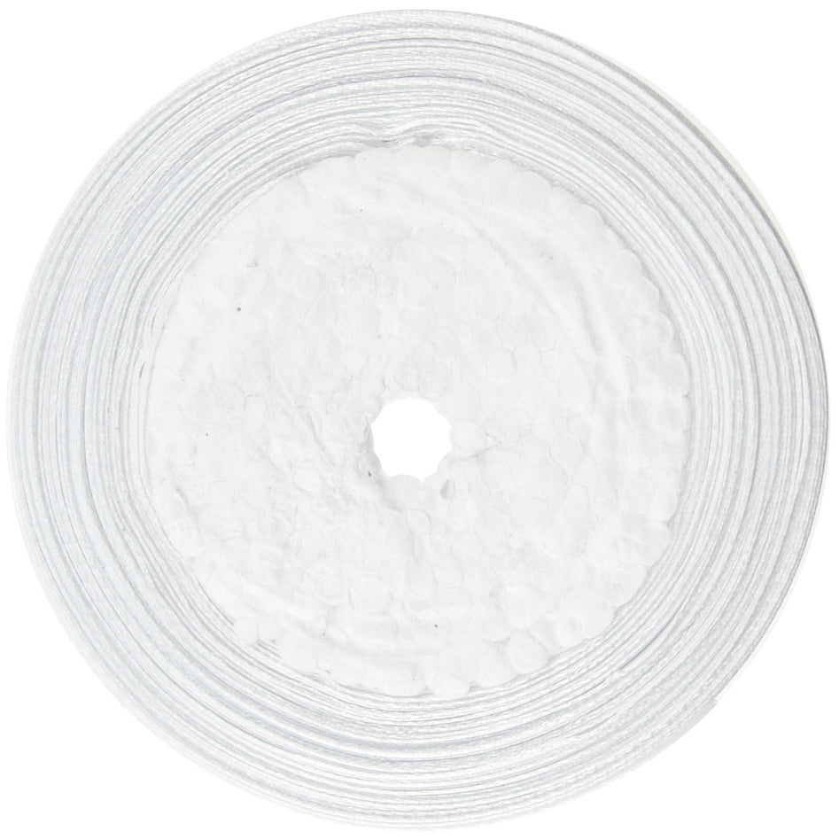10mm White Single Sided Satin Ribbon