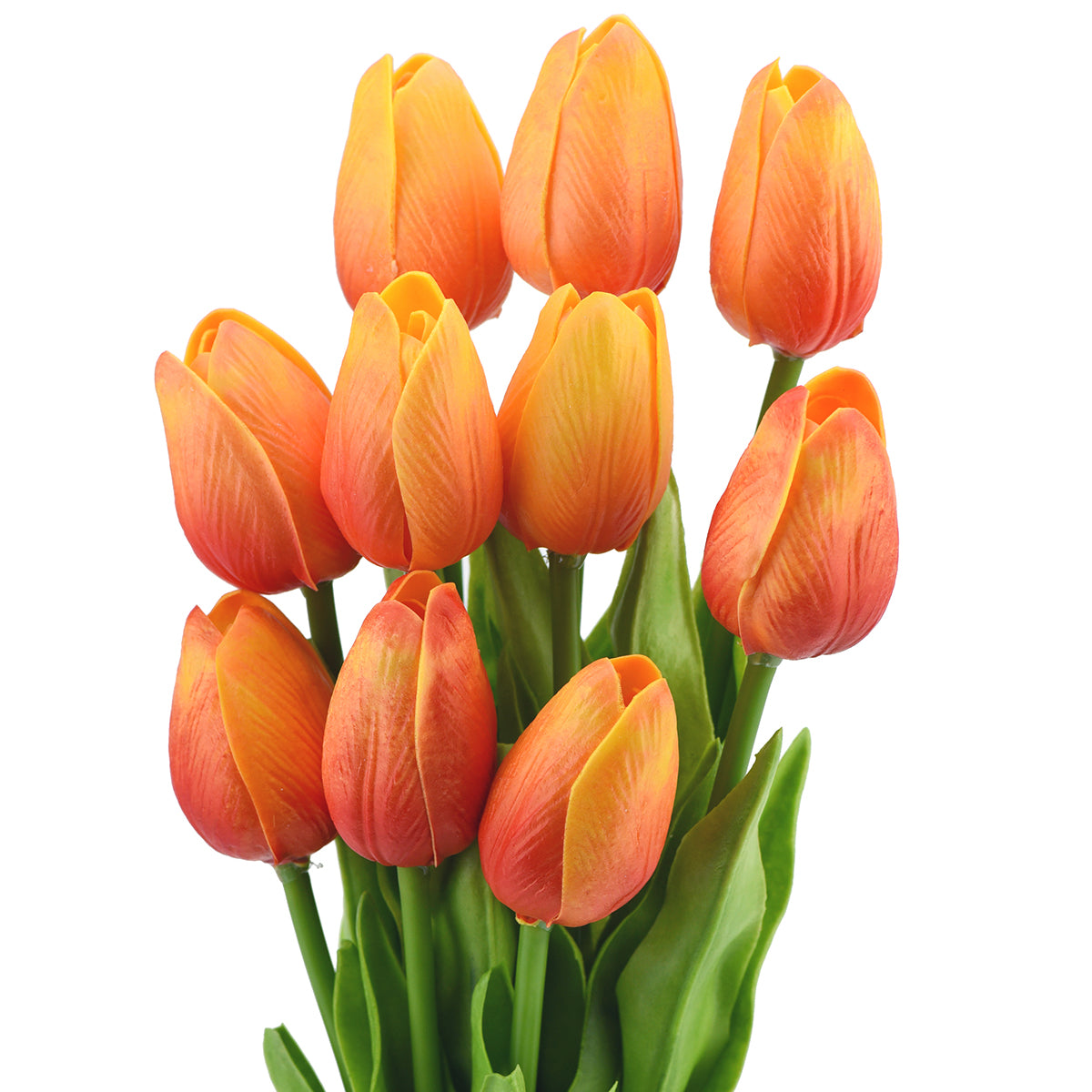 Sunset Real Touch Tulips Artificial Flowers Bouquet 10 Stems