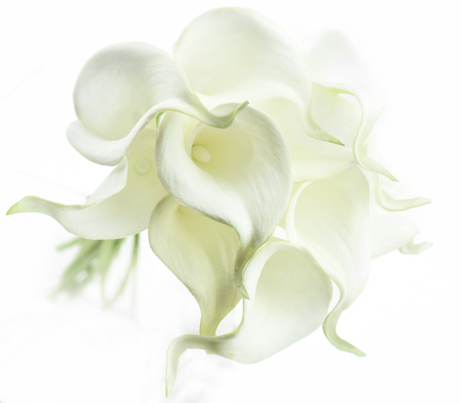 White Real Touch Calla Lilies Artificial Flower Bouquet 10 Stems