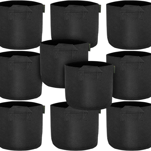 FiveSeasonStuff 10 Pack 3 Gallons Grow Bags Aeration Smart Gardening