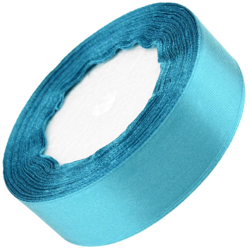 25mm Turquoise Single Sided Satin Ribbon