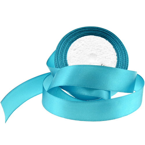10mm Turquoise Single Sided Satin Ribbon