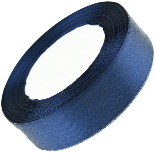 10mm Dark Blue Single Sided Satin Ribbon