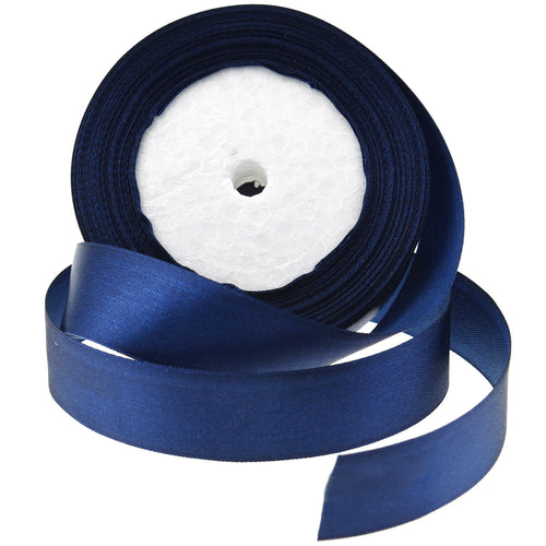 10mm Dark Blue Single Sided Satin Ribbon