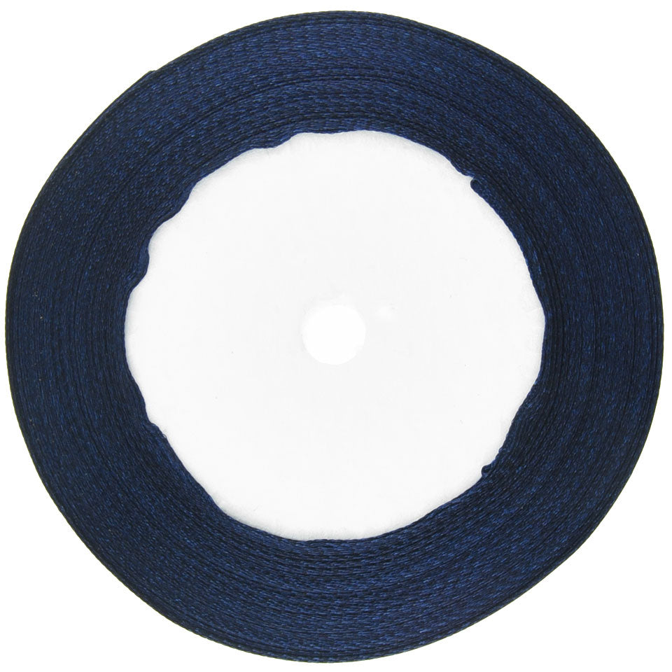 25mm Dark Blue Single Sided Satin Ribbon