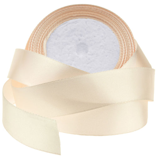 10mm Beige Single Sided Satin Ribbon