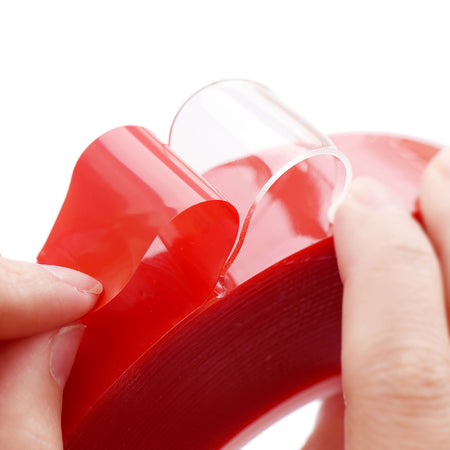 35mm x 1mm x 10 meters Multi-Purpose High Strength Transparent Acrylic Gel Adhesive Double Sided Tape Roll No Residue