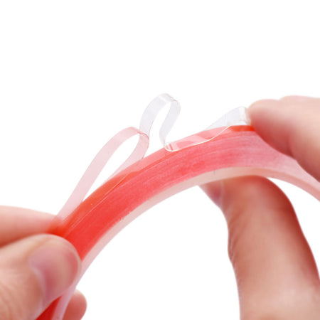 3mm x 0.2mm x 10 meters Multi-Purpose High Strength Transparent Acrylic Gel Adhesive Double Sided Tape Roll No Residue