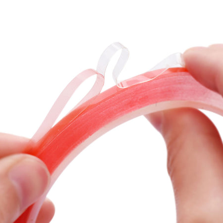 5mm x 0.2mm x 10 meters Multi-Purpose High Strength Transparent Acrylic Gel Adhesive Double Sided Tape Roll No Residue