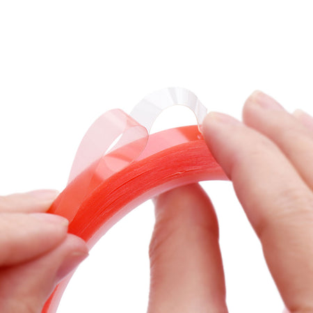 15mm x 0.2mm x 10 meters Multi-Purpose High Strength Transparent Acrylic Gel Adhesive Double Sided Tape Roll No Residue