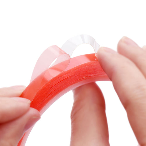 10mm x 0.2mm x 10 meters Multi-Purpose High Strength Transparent Acrylic Gel Adhesive Double Sided Tape Roll No Residue