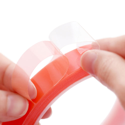 25mm x 0.2mm x 10 meters Multi-Purpose High Strength Transparent Acrylic Gel Adhesive Double Sided Tape Roll No Residue