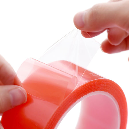40mm x 0.2mm x 10 meters Multi-Purpose High Strength Transparent Acrylic Gel Adhesive Double Sided Tape Roll No Residue