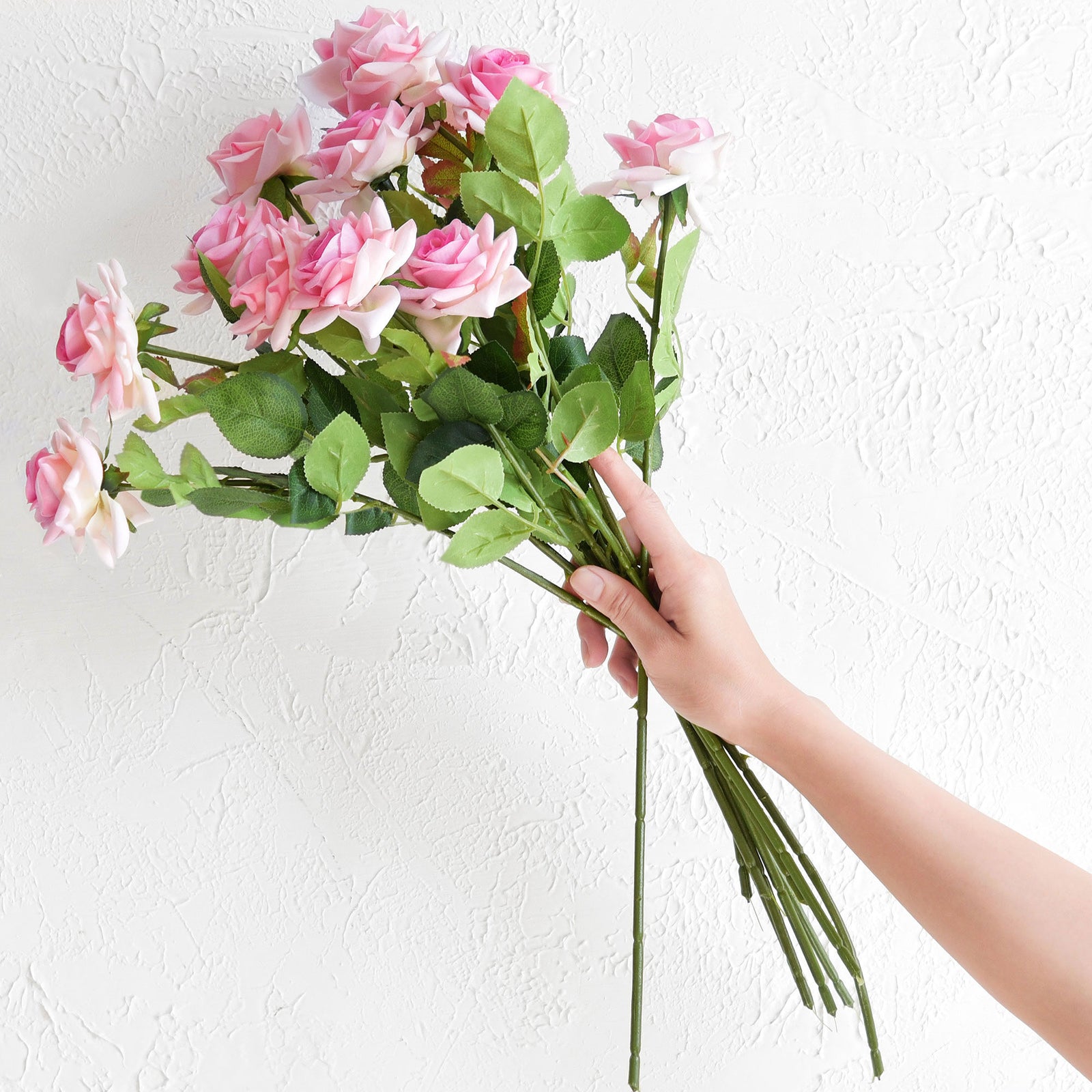 FiveSeasonStuff Pale Violet Pink Roses Artificial Flowers Bridal, Home Décor, Adds a Luxurious Touch (12 Stems)