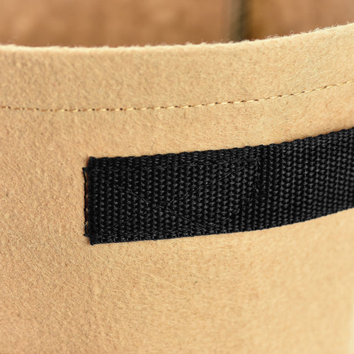 5 Pack 5 Gallons Grow Bags - Breathable Fabric Pots for Healthier Plants Vegetables Flowers – Heavy Duty Thick Containers with Sturdy Handles - Aeration Planters for Smart Gardening (Khaki)