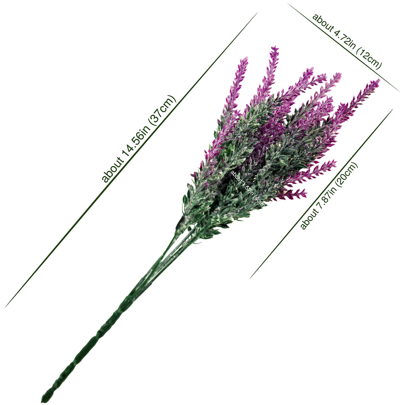 Artificial Flocked Red Violet Lavender Flowers & Bouquets 10 Bundles