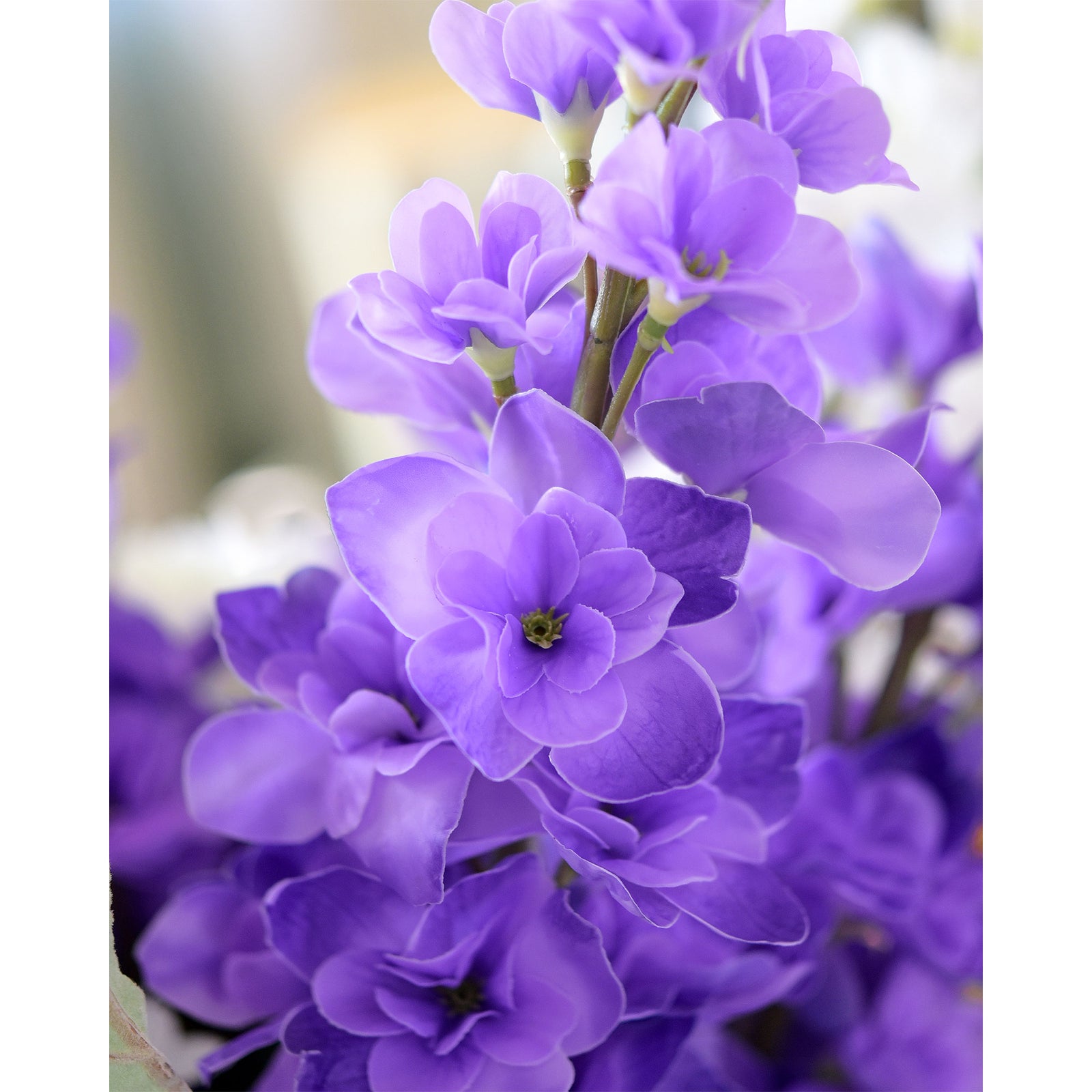 Real Touch Delphinium Violet Purple Flowers Artificial Flowers, Wildflower Arrangements 6 Stems