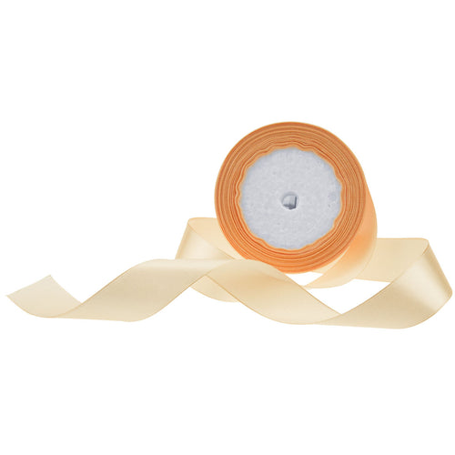 25mm Lemon Chiffon Single Sided Satin Ribbon