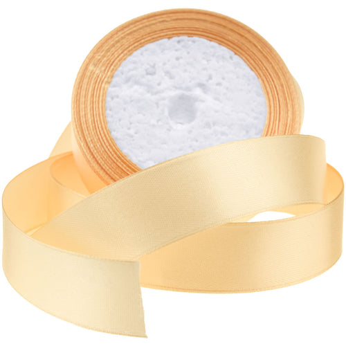 25mm Lemon Chiffon Single Sided Satin Ribbon