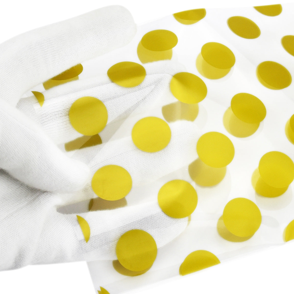 Gold Polka Dots Plastic Gift Bags 100 Pieces
