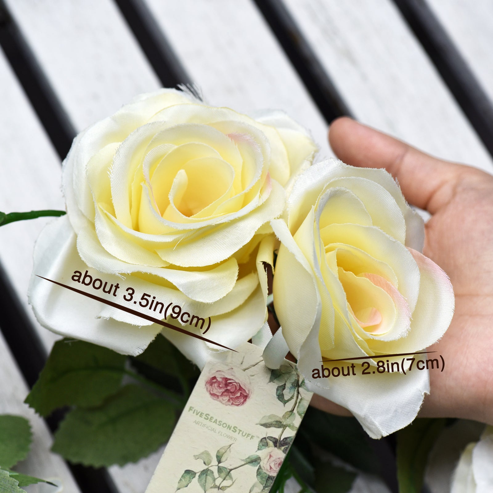 Burlap Natural Mini Rose Flower Stems, Rustic Wedding Favors