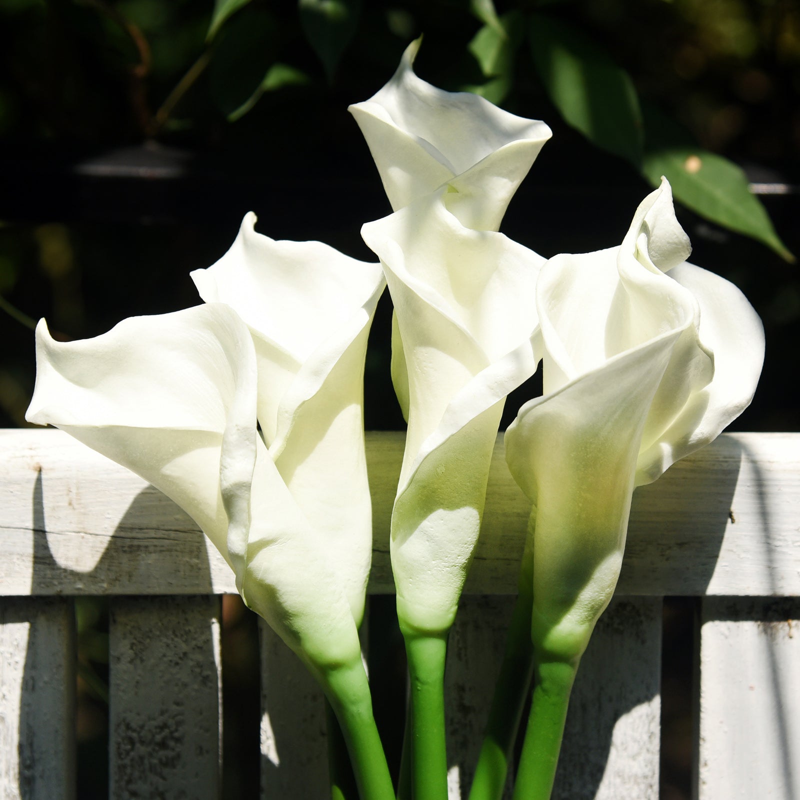 White Real Touch Large Size Calla Lilies Artificial Flower Bouquet