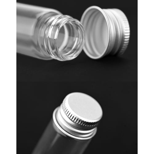 5ml- 25ml Mini Glass Bottles with Aluminium Lid for Decoration, Wish Bottles, Candy, Gift, DIY.