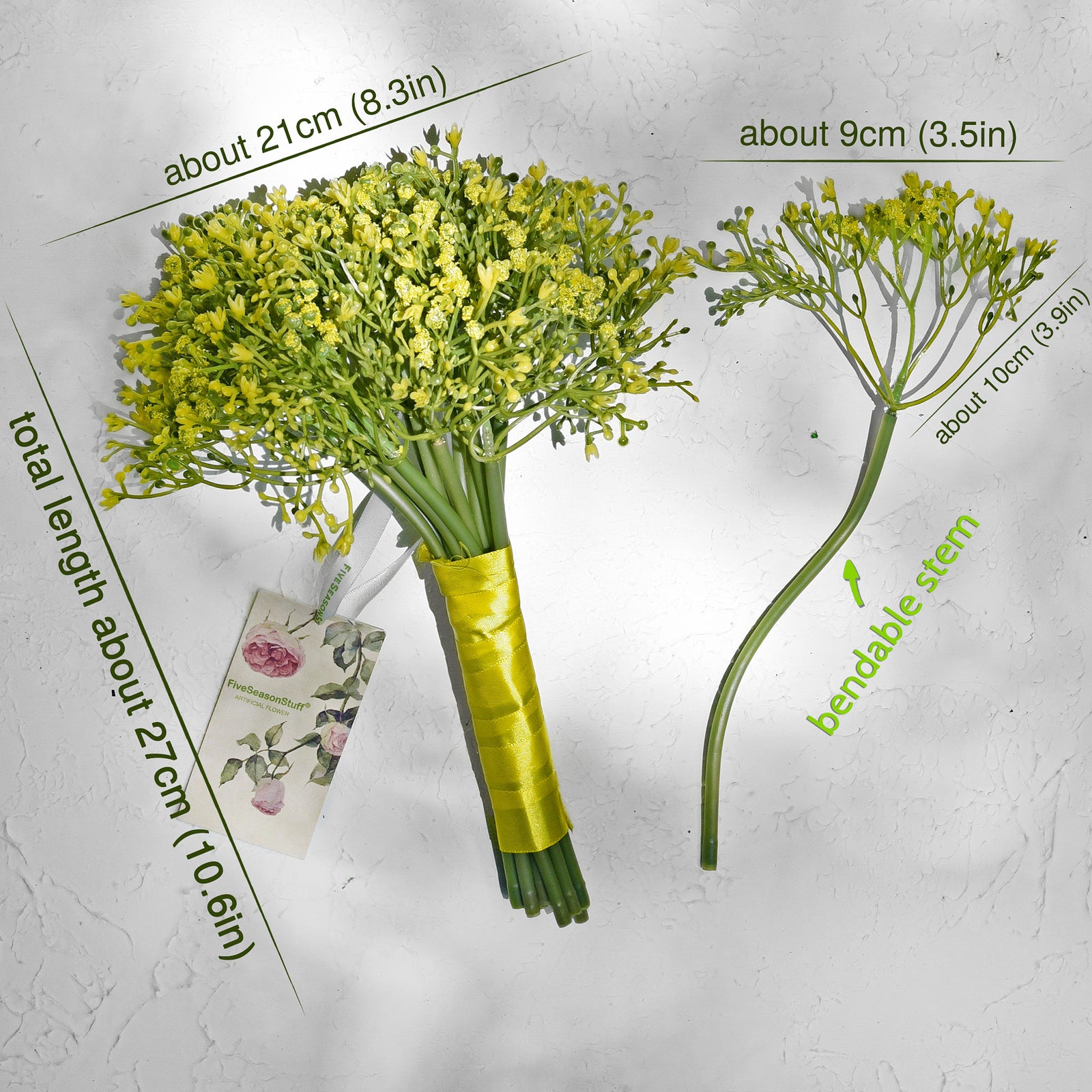 Baby's Breath Artificial Flowers Bouquet 1 Bundle (15 PCS) Baby's Brea –  FiveSeasonStuff