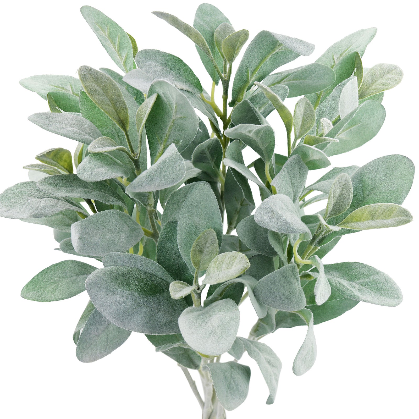 FiveSeasonStuff Sage Green Lamb's Ear Artificial Greenery Bush Plants for Wedding Flower Fillers DIY Bouquets and Floral Arrangements (6 Stems 14 inches Tall)
