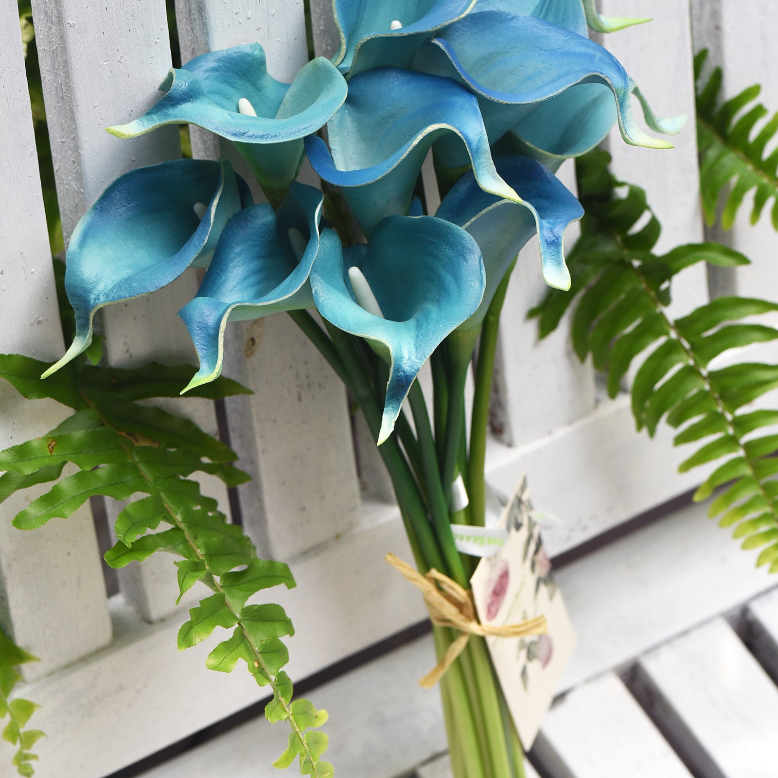Ocean Radiance Real Touch Calla Lilies Artificial Flower Bouquet 10 Stems