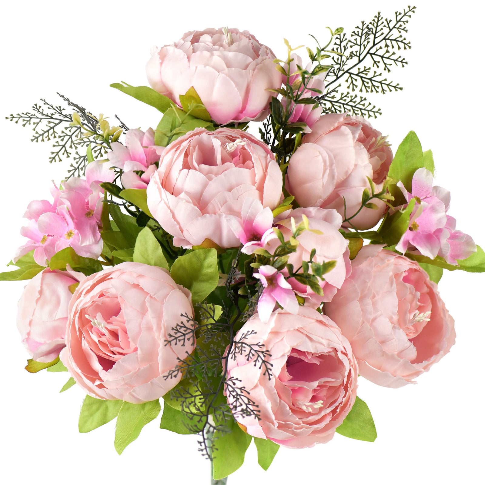 Pink Silk Peonies Artificial Flower Bouquet