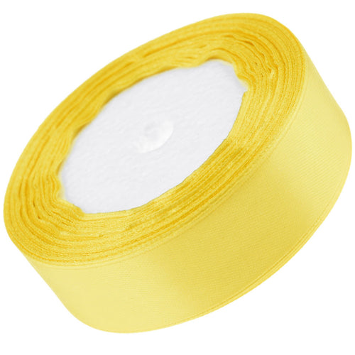 10mm Lemon Single Sided Satin Ribbon