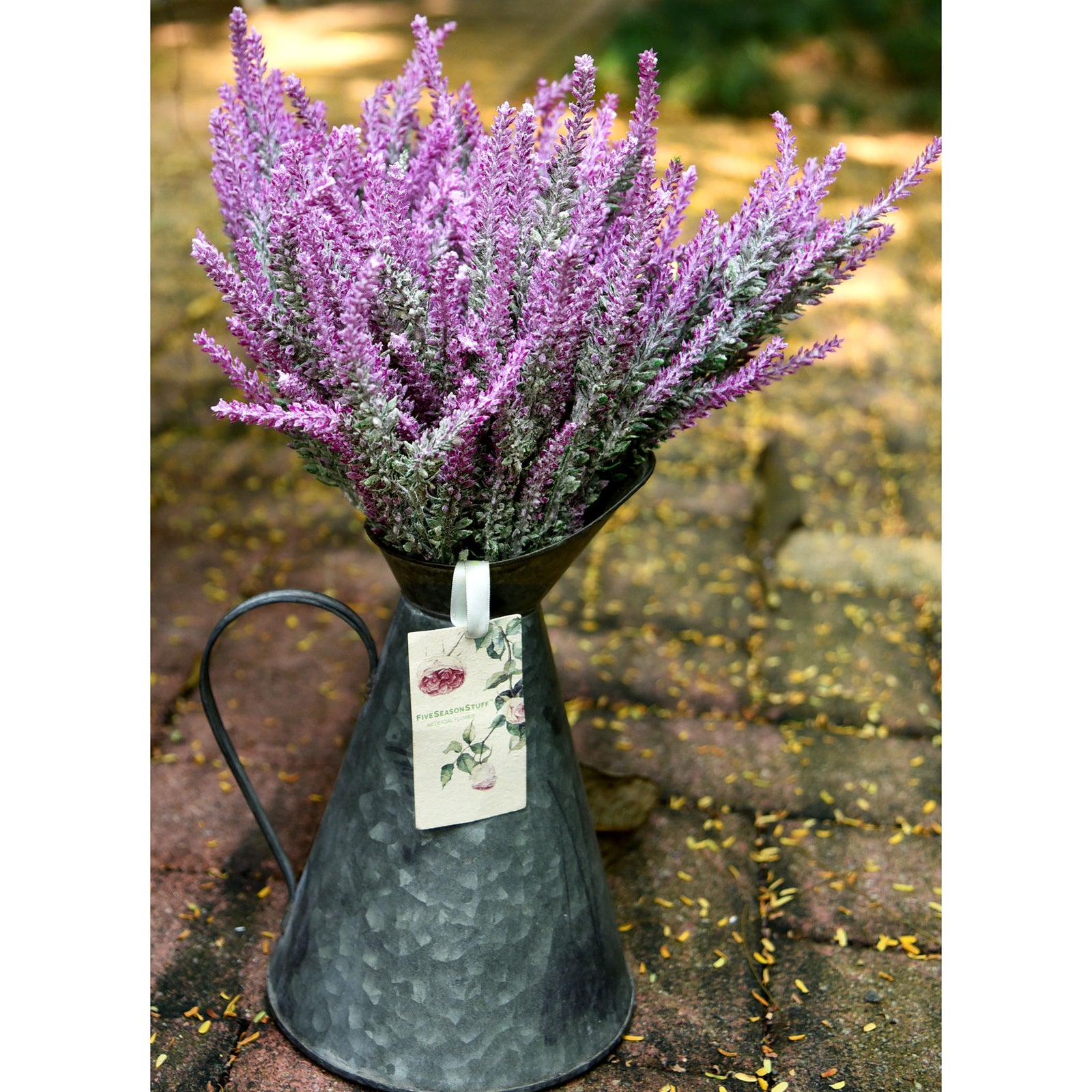 Artificial Flocked Red Violet Lavender Flowers & Bouquets 10 Bundles