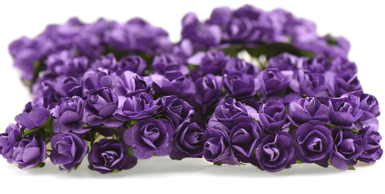 144 Pcs Mini Paper Rose Flowers (Purple)