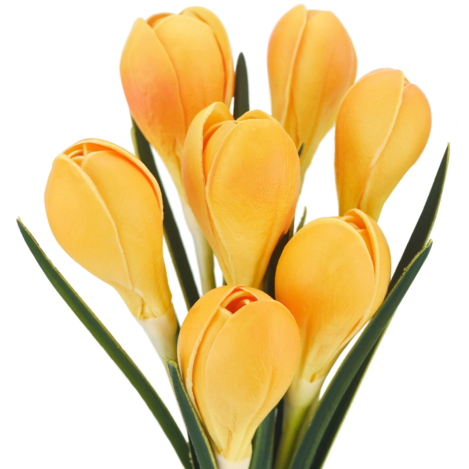 7 Stems (Orange) Realistic Artificial Saffron Crocus Flowers