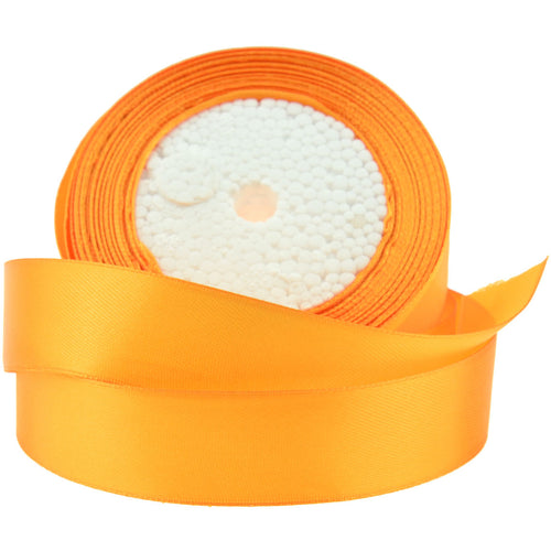 25mm Orange Single Sided Satin Ribbon