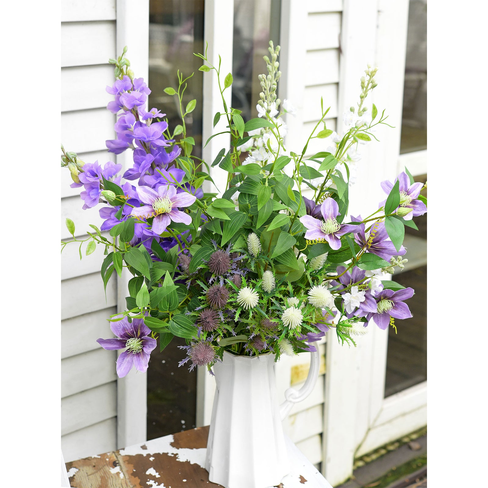 FiveSeasonStuff 6 Bunches of Clematis Leaves for Decorating Bouquets Floral Arrangement Artificial Greenery Fillers