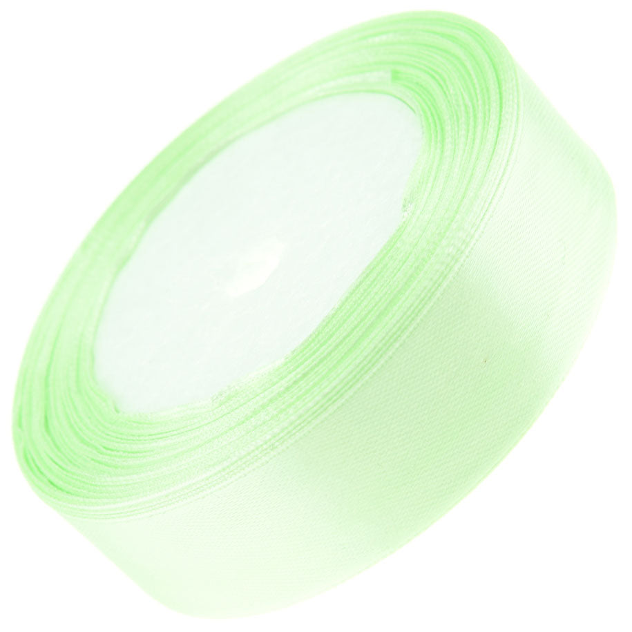 25mm Light Green Single Sided Satin Ribbon