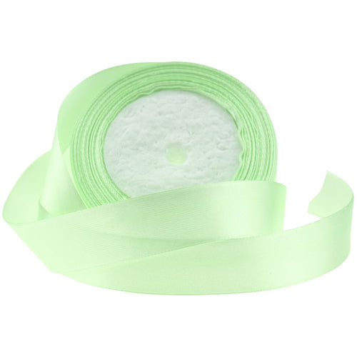 25mm Light Green Single Sided Satin Ribbon