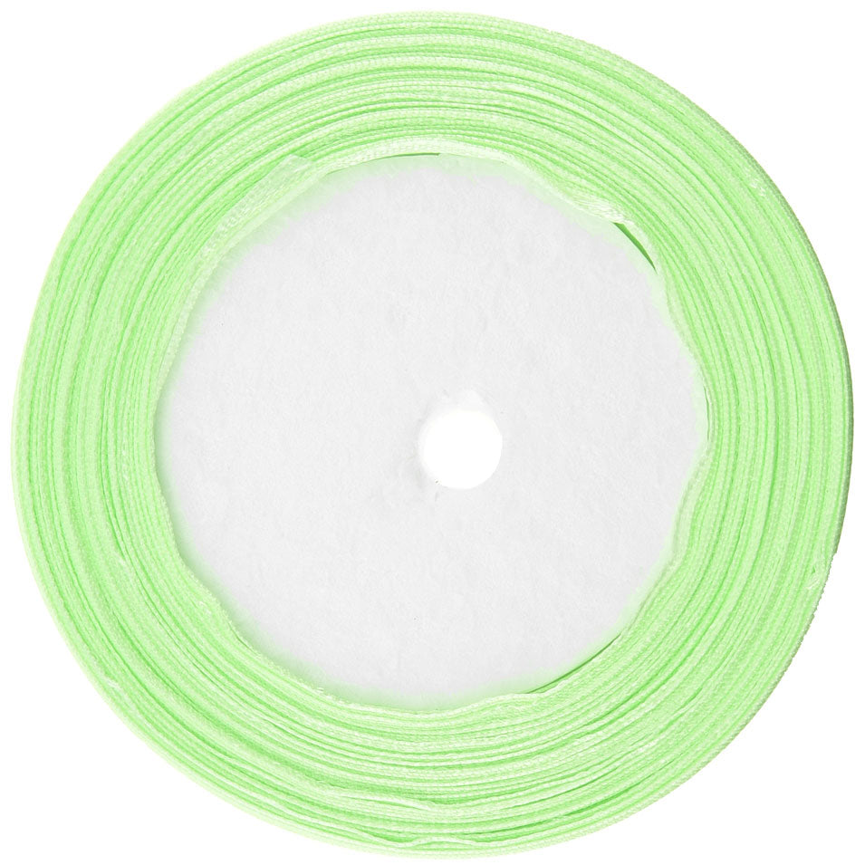 10mm Light Green Single Sided Satin Ribbon