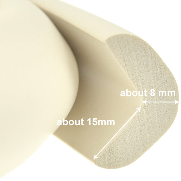 1 Roll Beige Standard L-Shaped Foam Edge Protector 78.7 inches (2 meters)