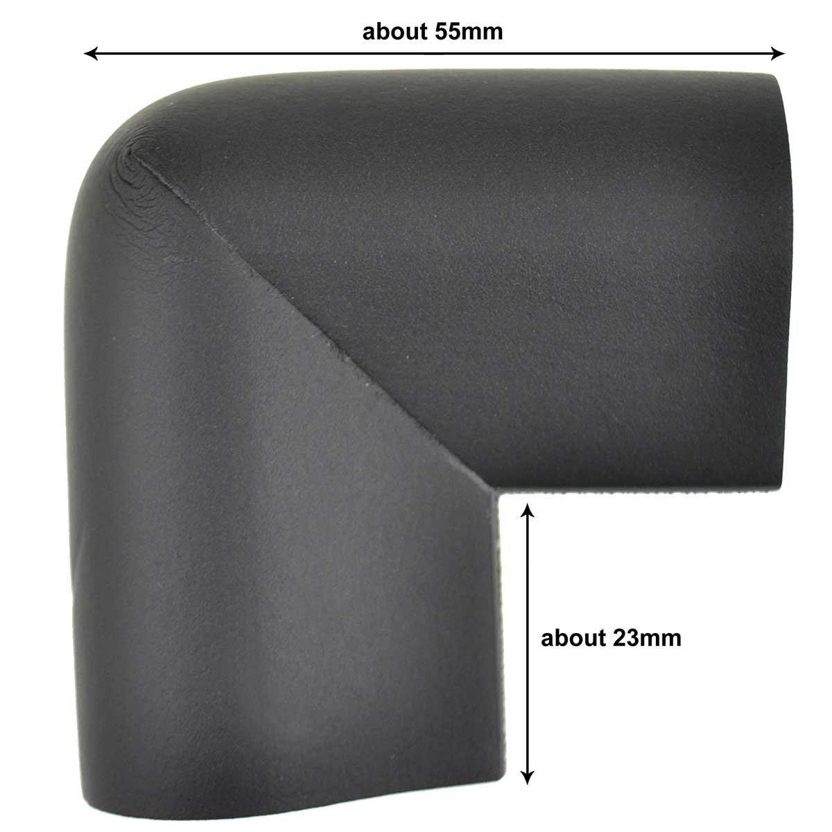 12 Pieces Black U-Shaped Foam Corner Protectors