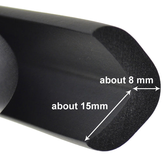 1 Roll Black Standard L-Shaped Foam Edge Protector 78.7 inches (2 meters)