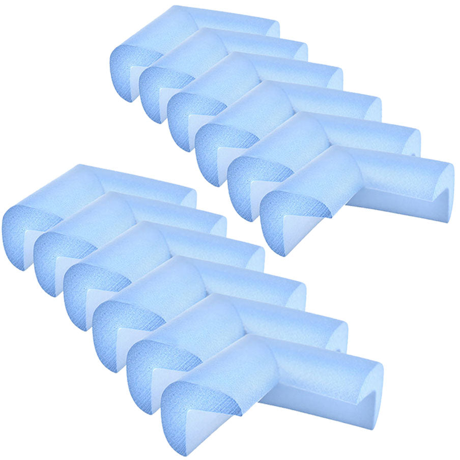 12 Pieces Skyblue Standard L-Shaped Foam Corner Protectors